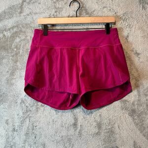 Lululemon Speed Up Mid-Rise Lined Short 4" Magenta Purple Size 8